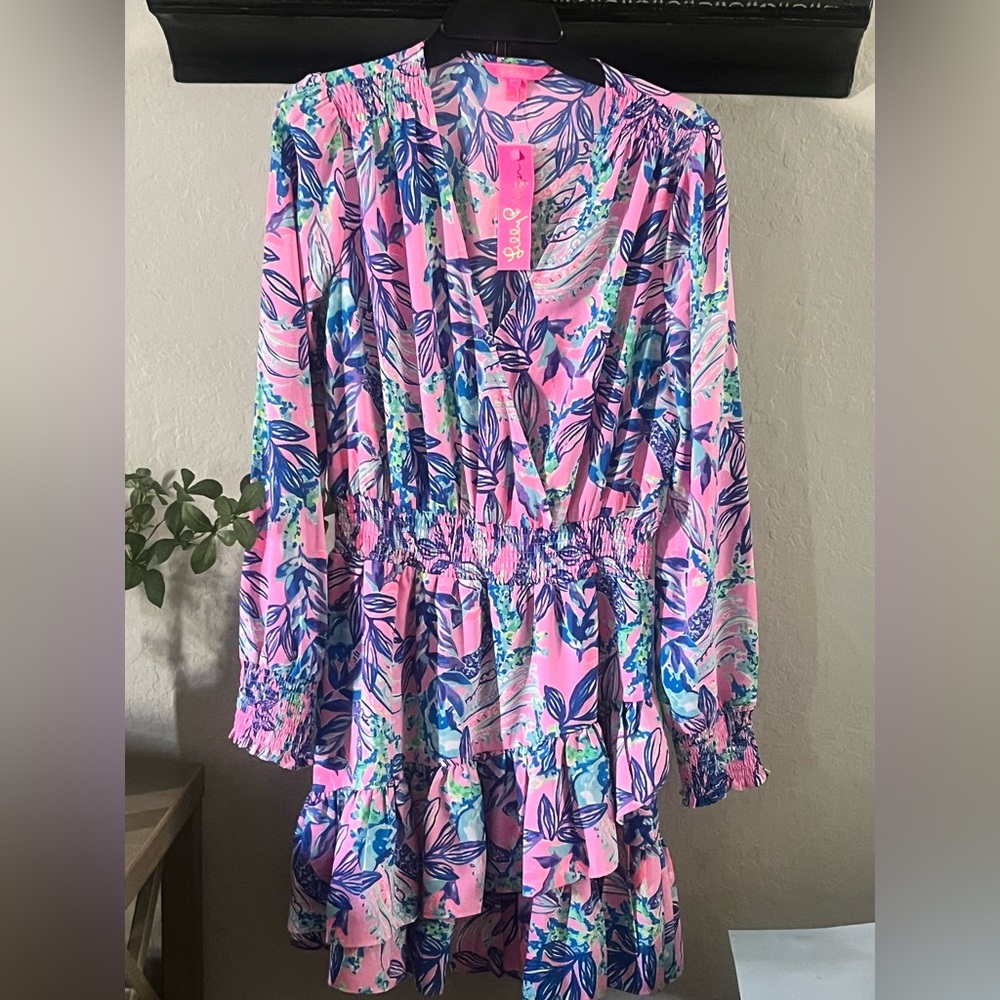 Lilly Pulitzer Pink Floral Cristiana Dress “Just a Lil Jelly” 🎀